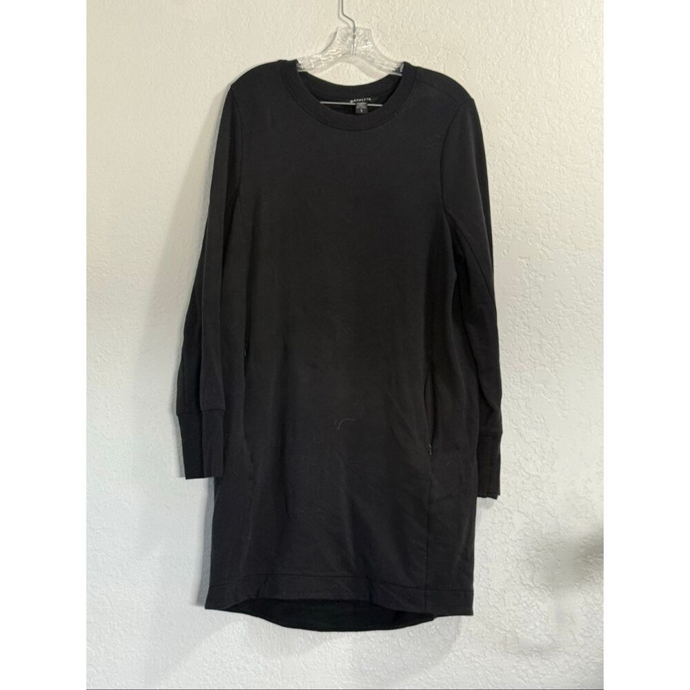 ATHLETA Women's L Criss Cross Modal Sweatshirt Dress Sweater Tunic Long Sleeve